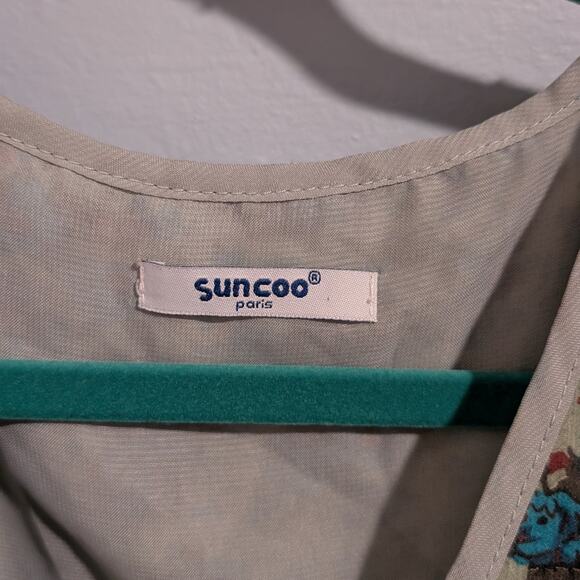 ๐พ Suncoo Blue Tie Front Mini Dress with V-Neck - Picture 3 of 6